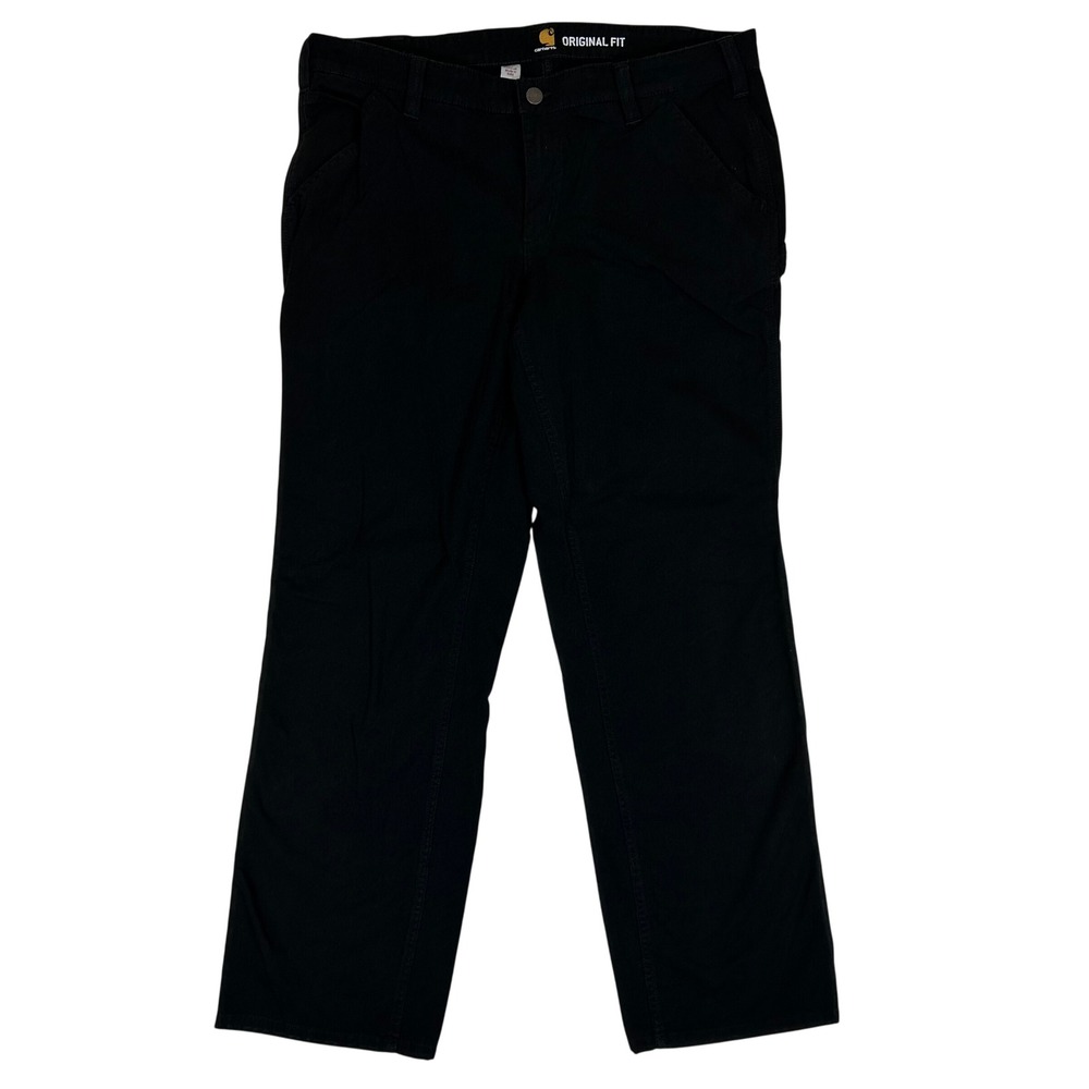 Carhartt Original Fit Black Canvas Work Utility Pants Womens 14 Regular 102080
